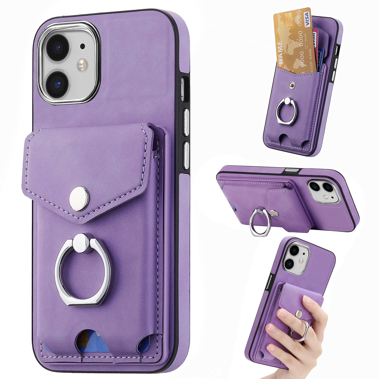 TECH CIRCLE Case for iPhone 12 Pro Max, [Built-in 2 Micro-SIM Card