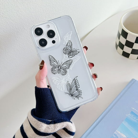 TECH CIRCLE Case For iPhone 11,Cute Clear Slim Girls Women Shockproof Protective Soft TPU Bumper Transparent Cover Phone Case for Apple iPhone 11 6.1" 2019,Butterfly