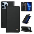 thumbnail image 1 of TECH CIRCLE Case For iPhone 12 Pro Max 6.7 inch,Luxury Shockproof Solid Color PU Leather Magnetic Closure Flip Wallet Credit Card Kickstand 360 Protection Soft TPU Cover.For iPhone 12 Pro Max,Black, 1 of 10
