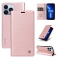 thumbnail image 1 of TECH CIRCLE Case For iPhone 12 Pro Max 6.7 inch,Luxury Shockproof Solid Color PU Leather Magnetic Closure Flip Wallet Credit Card Kickstand 360 Protection Soft TPU Cover.For iPhone 12 Pro Max,Rosegold, 1 of 10