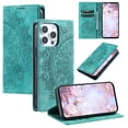 thumbnail image 1 of TECH CIRCLE Case For iPhone 12 Pro /iPhone 12 Case, Slim PU Leather Flip Folio Case Card Holders Kickstand Magnetic Shockproof Protective TPU Inner Wallet Cover for Apple iPhone 12 Pro/12,Green, 1 of 6