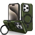 thumbnail image 1 of TECH CIRCLE Case for iPhone 13 Pro Max 2021, Premium Plastic/TPU Hard Case with Sturdy View Kickstand Military Drop Shockproof Protective Rugged Slim Back Cover Shell for iPhone 13 Pro Max,Darkgreen, 1 of 9