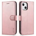 thumbnail image 1 of TECH CIRCLE Case for iPhone 14 6.1 inch Wallet Case,PU Leather Flip Folio Case Shockproof TPU Inner Shell Card Holder Kickstand Phone Cover for Apple iPhone 14 6.1" 2022, Rosegold, 1 of 5