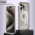thumbnail image 1 of TECH CIRCLE Case for iPhone 15 Pro Max (2023) 6.7-inches - Premium Metal/Plastic Shockproof Rugged Case [Compatible with MagSafe/ Magnetic Car Phone Holder] Protective Clear Back Cover Shell, Gold, 1 of 1