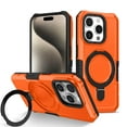 thumbnail image 1 of TECH CIRCLE Case for iPhone 16 Plus 2024, Premium Plastic/TPU Hard Case with Sturdy View Kickstand Military Drop Shockproof Protective Rugged Slim Back Cover Shell for iPhone 16 Plus,Orange, 1 of 9