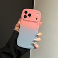 thumbnail image 1 of TECH CIRCLE Case for iPhone 17 Pro Gradient Color Soft TPU Case Funny Phone Case Cute Kawaii Curly Wave Frame Shape Slim Shockproof Protective Phone Cover for Women Girls,C, 1 of 12