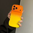 thumbnail image 1 of TECH CIRCLE Case for iPhone 17 Pro Gradient Color Soft TPU Case Funny Phone Case Cute Kawaii Curly Wave Frame Shape Slim Shockproof Protective Phone Cover for Women Girls,B, 1 of 12