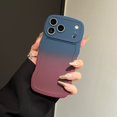 thumbnail image 1 of TECH CIRCLE Case for iPhone 17 Pro Gradient Color Soft TPU Case Funny Phone Case Cute Kawaii Curly Wave Frame Shape Slim Shockproof Protective Phone Cover for Women Girls,E, 1 of 12