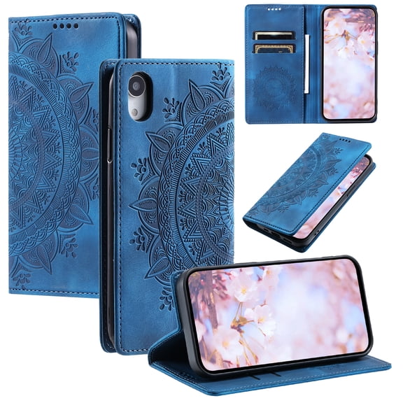 TECH CIRCLE Case For iPhone XS/X Case, Slim PU Leather Flip Folio Case Card Holders Kickstand Magnetic Shockproof Protective TPU Inner Wallet Cover for Apple iPhone XS/iPhone X 5.8",Blue
