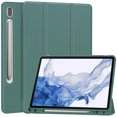 thumbnail image 1 of TECH CIRCLE Classic Case for Samsung Galaxy Tab S9 11-Inch 2023 (SM-X710/X716/X718), Slim Tri-Fold Folio Stand Protective Leather Tablet Cover with Auto Wake/Sleep, Darkgreen, 1 of 8