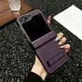 thumbnail image 1 of TECH CIRCLE Classic PU Leather Case for Galaxy Z Flip 7 (2025 Release) 6.8" with Built-in Kickstand and Hinge Cover, Slim Fit Lightweight Protective Phone Cover for Women Men, Purple, 1 of 10