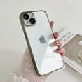 thumbnail image 1 of TECH CIRCLE Clear Case Designed for iPhone 11 6.1 Inch, Camera Protection with Lens Film PC Plating Frame Scratchproof Dustproof Case for iPhone 11, Green, 1 of 7