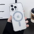 thumbnail image 1 of TECH CIRCLE Clear Case For iPhone 15 Plus with MagSafe,Slim Thin Shockproof Silicone Bumper Military Grade Drop Protection Magnetic Crystal Phone Case for Apple iPhone 15 Plus 6.7" 2023,Silver, 1 of 7