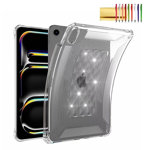TECH CIRCLE Clear Case for iPad 10th Generation 10.9-inch 2022 with Pencil Holder Slim Soft Flexible Lightweight TPU Gel Silicone Case Cover Skin Air Bumper Drop Corners Protection Anti-Scratch Shell