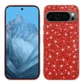 thumbnail image 1 of TECH CIRCLE Compatible with Google Pixel 10 / 10 Pro TPU+PC Case Luxury Glitter Sparkle Bling Shiny Case Shockproof Full Camera Lens Protective Cover For Men Women Girls,Red, 1 of 7