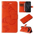 thumbnail image 1 of TECH CIRCLE Compatible with Google Pixel 8 Pro Wallet Case with Wrist Strap,for Men Women,Butterfly Embossed PU Leather Flip Stand Card Slots Protective Phone Cover for Google Pixel 8 Pro 6.7",Orange, 1 of 8