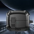 thumbnail image 1 of TECH CIRCLE Compatible with Samsung Galaxy Buds3/Galaxy Buds3 Pro(2024) Lock Case with Keychain+Secure Lock, Carbon Fiber Military Shockproof Protective Cover for Woman Man,Black, 1 of 8