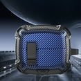 thumbnail image 1 of TECH CIRCLE Compatible with Samsung Galaxy Buds3/Galaxy Buds3 Pro(2024) Lock Case with Keychain+Secure Lock, Carbon Fiber Military Shockproof Protective Cover for Woman Man,Darkblue, 1 of 8
