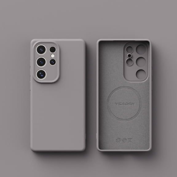 TECH CIRCLE Compatible with Samsung Galaxy S23 Ultra Liquid Silicone TPU Rubber Case, Full Camera Cover[Soft Microfiber Lining] Full Body Shockproof Slim Thin Anti-Scratch Cover,Lightgray