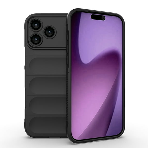 TECH CIRCLE Compatible with iPhone 13 Soft TPU Case Shockproof Drop Proof Protective Flexible Cover Camera Protection Impact Absorption Air Cushion Anti-Scratch Microfiber Lining,Black
