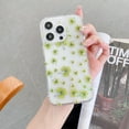 thumbnail image 1 of TECH CIRCLE Compatible with iPhone 15 Pro Max Clear Hybrid Case with Design Flexible Soft TPU Shockproof Absorption Slim Cute Flower Floral Embossed Pattern Protective Back Cover for Women Men,A, 1 of 8