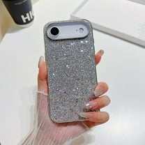 TECH CIRCLE Compatible with iPhone 17 Air TPU PC Case Luxury Glitter Sparkle Bling Shiny Case Hard PC Shockproof Full Camera Lens Protective Case For Men Women Girls,Silver