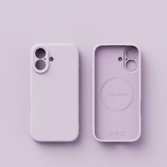 TECH CIRCLE Compatible with iPhone 17 Liquid Silicone TPU Rubber Back Case, [Full Covered Camera] [Soft Microfiber Lining] Full Body Shockproof Slim Thin Anti-Scratch Protective Cover,Purple