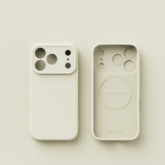 TECH CIRCLE Compatible with iPhone 17 Pro Liquid Silicone TPU Rubber Back Case, [Full Covered Camera] [Soft Microfiber Lining] Full Body Shockproof Slim Thin Anti-Scratch Protective Cover,White