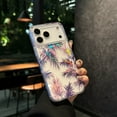 thumbnail image 1 of TECH CIRCLE Compatible with iPhone 17 Pro Max Clear Hybrid Case with Design Flexible Soft TPU Shockproof Absorption Slim Cute Flower Floral Embossed Pattern Protective Back Cover for Women Men,B, 1 of 10