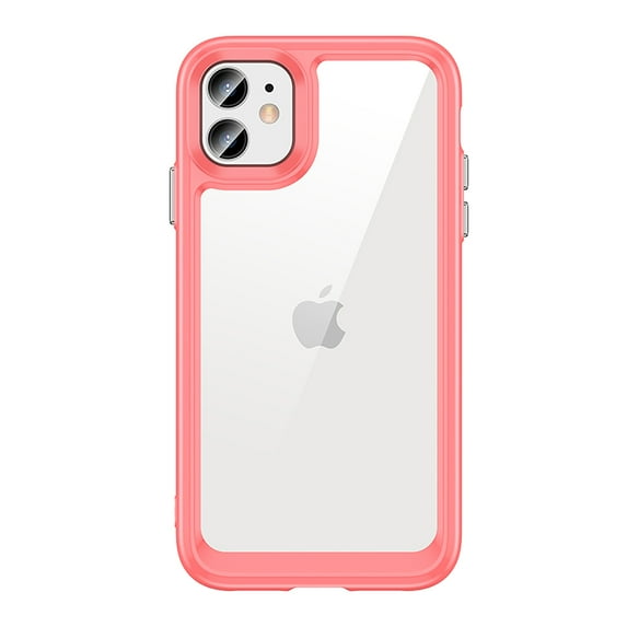 TECH CIRCLE Compatible with iPhone 11 Case Clear Thin Slim Transparent Cover Shockproof Bumper Case for iPhone 11,Red