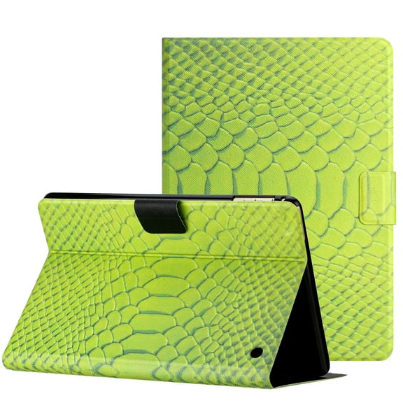 TECH CIRCLE Crocodile Pattern PU Leather Smart Case for Kindle Fire HD 8 tablet (2022 Release - 12th Generation), Green