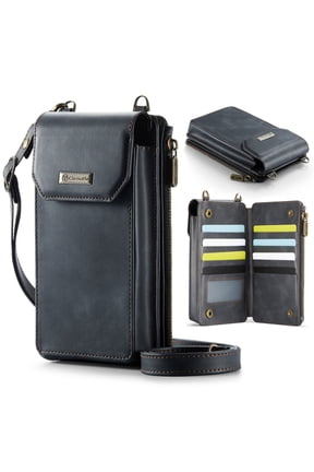TECH CIRCLE Crossbody Cell Phone Bag for Women, Phone Wallet Bag with Card Slots Cash Solt Zipper Pocket Handbag, RFID Blocking Wallet Purse Hand Strap and Crossbody Shoulder,Black
