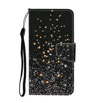 TECH CIRCLE Cute Cartoon PU Leather Case for Galaxy A25 5G - Flip Wallet Case with Wrist Strap, 2 Card Slots an 1 Cash Pocket, Protective, Slim Fit and Lightweight, Stars