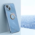 thumbnail image 1 of TECH CIRCLE Cute Case for Apple iPhone 14 6.1 inch 2022,Slim Fit Lightweight Thin Cover with Phone Ring Holder Durable Silicone Case Sturdy Anti-Scratch Protective Grip Stand Phone Case,Blue, 1 of 6