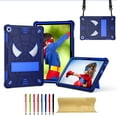 thumbnail image 1 of TECH CIRCLE Cute Spider Case for Lenovo Tab M10 (3rd Generation)  10.1" Tablet, Model TB-328F Case - Heavy Duty Protection Shockproof Rugged Kids Cover with Sturdy Stand / Shoulder Strap, Navy+Blue, 1 of 6