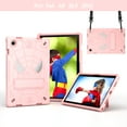 thumbnail image 1 of TECH CIRCLE for Samsung Galaxy Tab A8 (10.5") 3-Layer Rugged Shockproof Case with Shoulder Strap, Built-in Kickstand, Cute Spider Heavy Duty Tablet Back Cover, Rosegold, 1 of 6