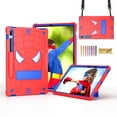thumbnail image 1 of TECH CIRCLE Cute Spider Universal Case for Samsung Galaxy Tab S8 Plus / S7 FE / S7 Plus (12.4 Inch) Tablets - Heavy Duty Protection Shockproof Rugged Kids Case with Stand / Shoulder Strap, Red+Blue, 1 of 5
