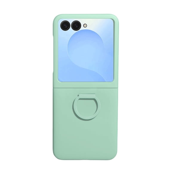 TECH CIRCLE Durable Protective Case for Samsung Galaxy Z Flip 7,Shock-Absorbent,Anti-Scratch & Anti-Fingerprint Back Cover,Built-in Grip Ring,Lightweight PC+TPU Case, Non-Slip,Lightgreen