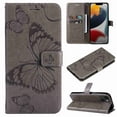 thumbnail image 1 of TECH CIRCLE Embossed Butterfly Case for 2022 iPhone 14 Plus (6.7") - Protective Foldable Stand Flip Case (Gray), 1 of 6