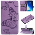 thumbnail image 1 of TECH CIRCLE Embossed Butterfly Case for 2022 iPhone 14 Pro Max (6.7") - Protective Foldable Stand Flip Case (Purple), 1 of 7