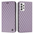 thumbnail image 1 of TECH CIRCLE Embossing Design Leather Phone Case for Samsung Galaxy A23 4G,Magnetic Closure Folio Flip RFID Blocking Card Slots Wallet Shockproof Protective Cover,Purple, 1 of 11