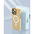 thumbnail image 1 of TECH CIRCLE Fashion Case for iPhone 13 Pro Max- [Supports MagSafe Charging] Lightweight Protective Translucent Case for (6.7 Inch) Apple iPhone 13 Pro Max (2021 Release) Cell Phone, Orange, 1 of 1