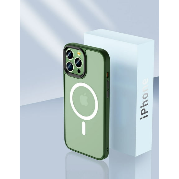TECH CIRCLE Fashion Case for iPhone 13 Pro Max- [Supports MagSafe Charging] Lightweight Protective Translucent Case for (6.7 Inch) Apple iPhone 13 Pro Max (2021 Release) Cell Phone, Green