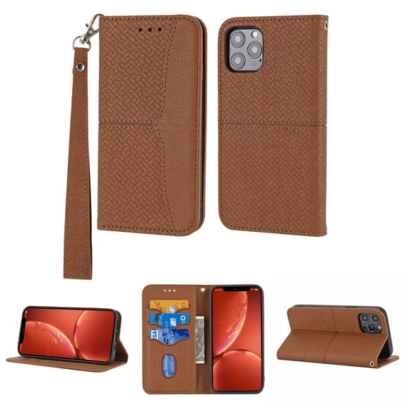 TECH CIRCLE Fit for Apple iPhone 14 Pro Max 6.7 inch (2022) Wallet Case,Magnetic Flip Stand Protective Cover PU Leather Purse Style with ID & Credit Card Slots Holder Phone Cover,Brown