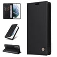 thumbnail image 1 of TECH CIRCLE Fit for Samsung Galaxy S22 Plus Wallet Case with ID Credit Card Slots & Cash Pocket, Full Protection Plain Leather Magnetic Flip Kickstand Phone Case Cover,Black, 1 of 11