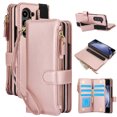 thumbnail image 1 of TECH CIRCLE Flip Wallet Case for Galaxy Z Fold 4 (2022) with Wrist Strap Lanyard, Built-in S Pen Holder/Hand Strap/Kickstand, PU Leather Lightweight Case with 6 Card Slots/Zipper Pocket, Rosegold, 1 of 7
