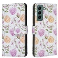 thumbnail image 1 of TECH CIRCLE Flip Wallet Phone Case for Galaxy A36 5G (6.7", 2025) with Credit Card/Cash Slot, Stand Feature, Beatiful Floral Pattern PU Leather Protective Lightweight Case, Purple Yellow Roses, 1 of 6