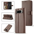 thumbnail image 1 of TECH CIRCLE Flip Wallet Phone Case for Google Pixel 8 Pro 6.7 inch,Premium PU Leather Magnetic Clasp Folio Cover with ID Credit Card Slots Kickstand Shockproof Anti-Scratch Protective Case, Brown, 1 of 11