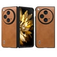 thumbnail image 1 of TECH CIRCLE Fold Phone Case for OnePlus Open, Oppo Find N3 Case, Retro PU Leather Shockproof Camera Protection Slim Lightweight Luxury Back Cover Case for OnePlus Open/Oppo Find N3 7.82" 2023, Brown, 1 of 5