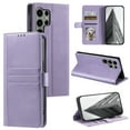 thumbnail image 1 of TECH CIRCLE Folio Case for Samsung Galaxy S24 Ultra (6.8") 2024 Phone - Protective Flip Fold Case with Wrist Strap, Built-in Stand & Card Slots Holders, Lightweight Portable Phone Cover, Purple, 1 of 8